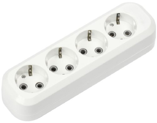 Колодка с заземлением Smartbuy 4-м 16А 3500Вт белый картинка 